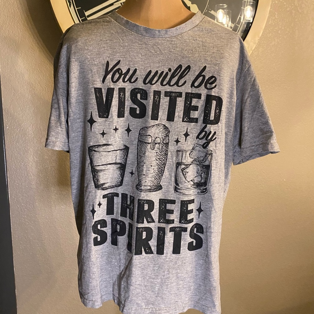 Three spirits Christmas T-shirt.